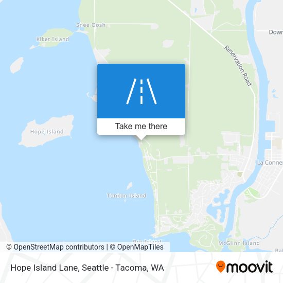 Hope Island Lane map