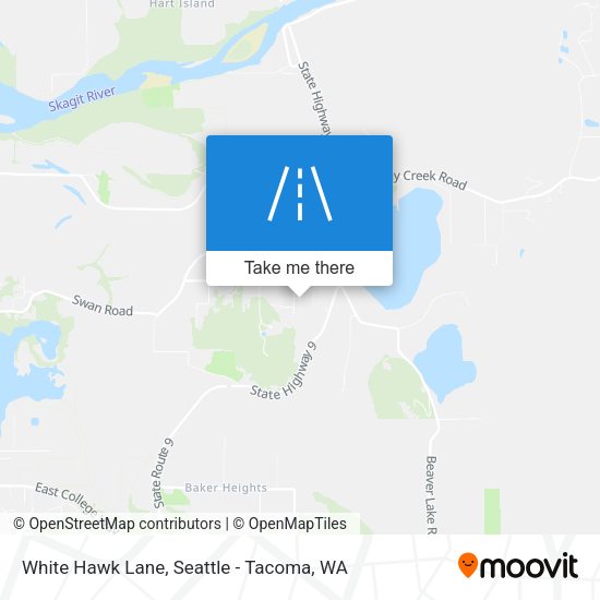 White Hawk Lane map