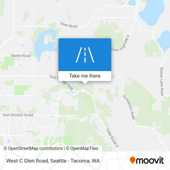 West C Glen Road map