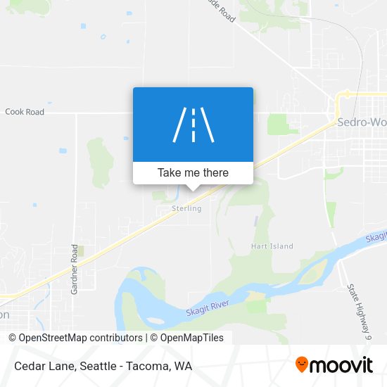 Cedar Lane map