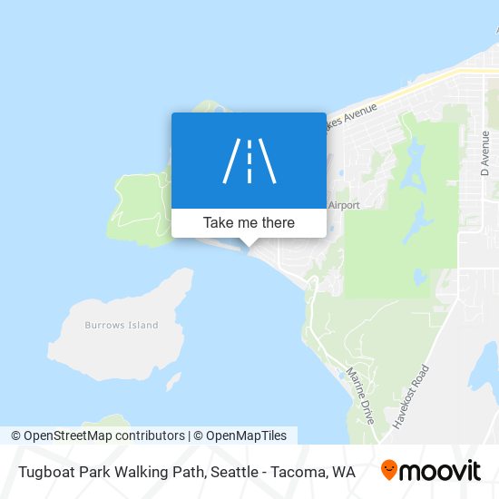 Mapa de Tugboat Park Walking Path