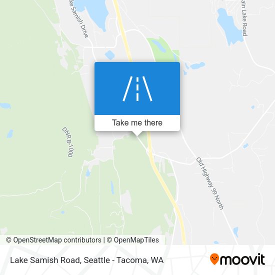 Lake Samish Road map