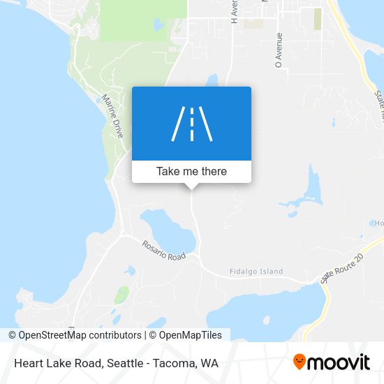 Heart Lake Road map