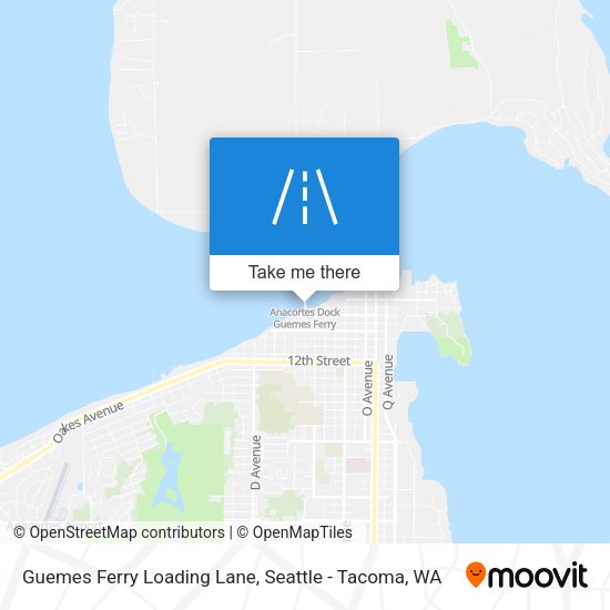 Mapa de Guemes Ferry Loading Lane