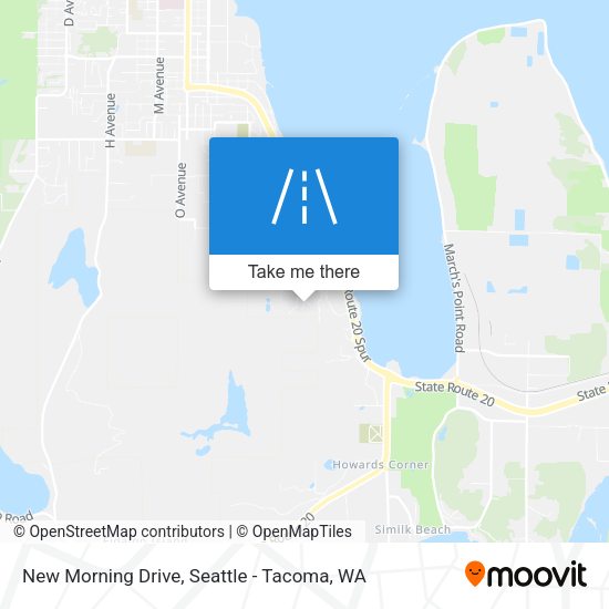 New Morning Drive map
