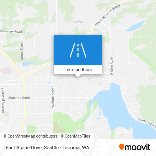 Mapa de East Alpine Drive