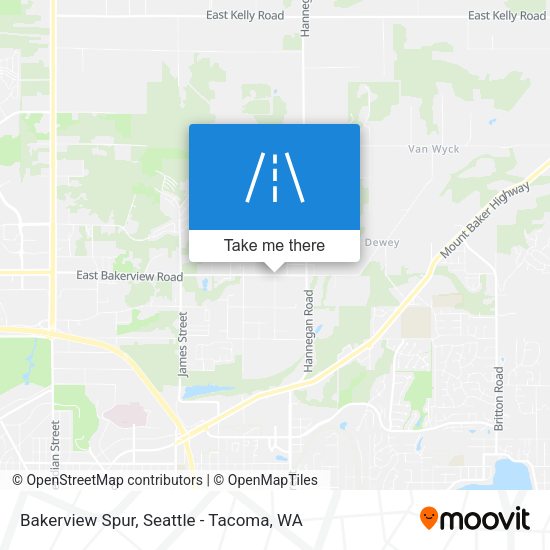 Bakerview Spur map
