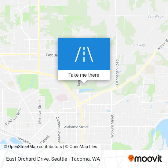 East Orchard Drive map