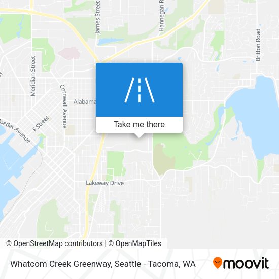 Whatcom Creek Greenway map