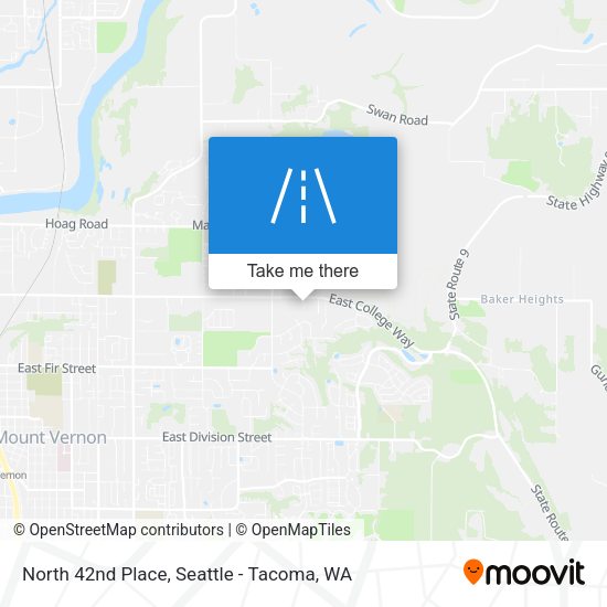 North 42nd Place map