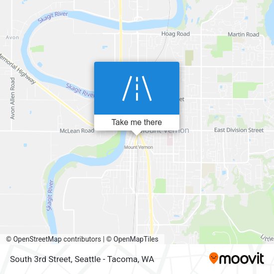 South 3rd Street map