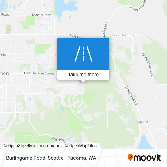 Burlingame Road map