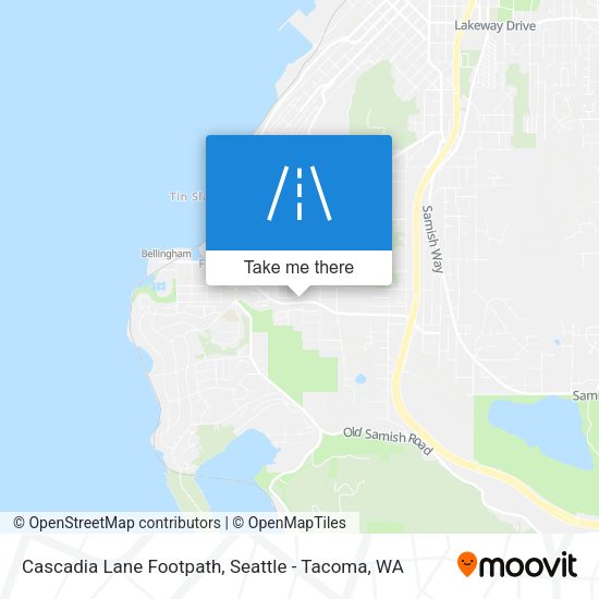 Mapa de Cascadia Lane Footpath