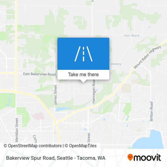 Bakerview Spur Road map