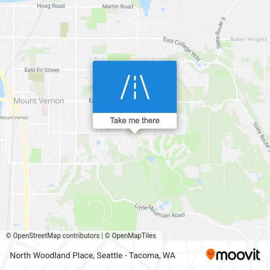 North Woodland Place map