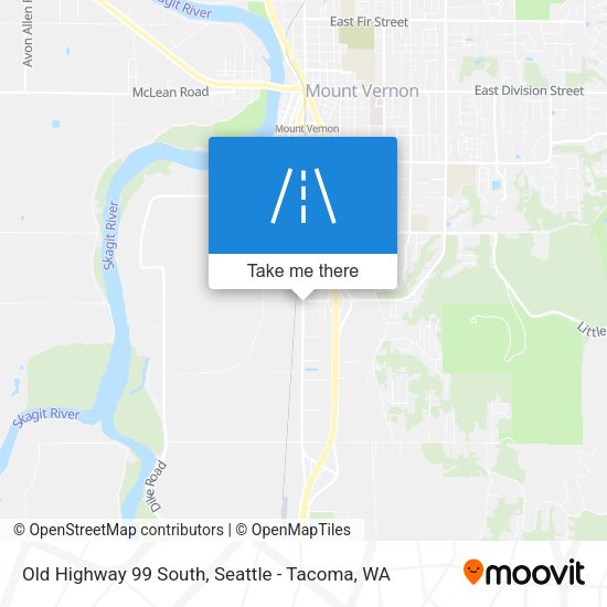 Old Highway 99 South map