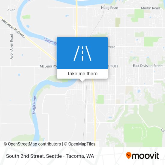 South 2nd Street map