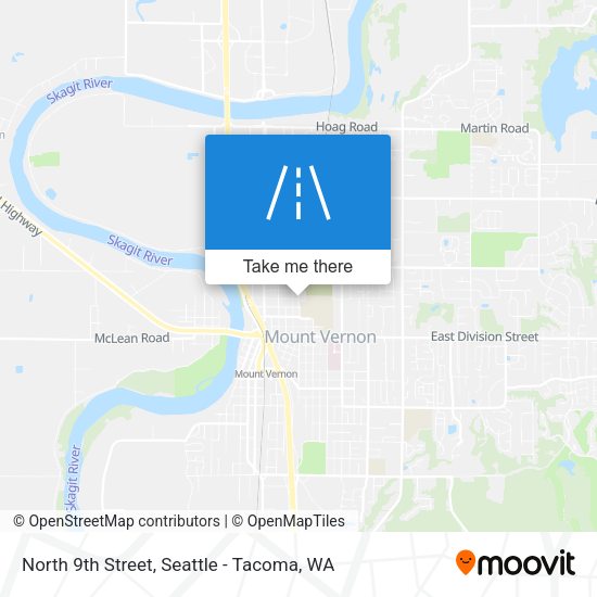 North 9th Street map