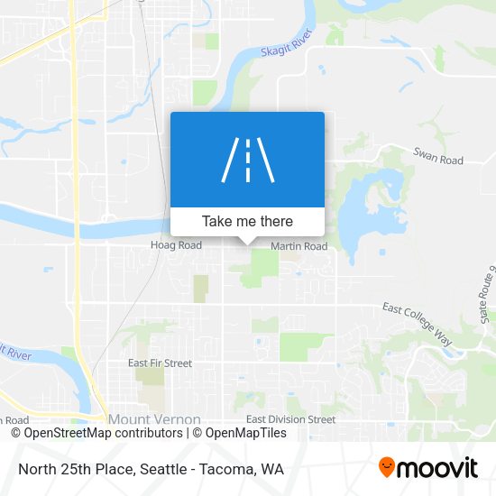 North 25th Place map