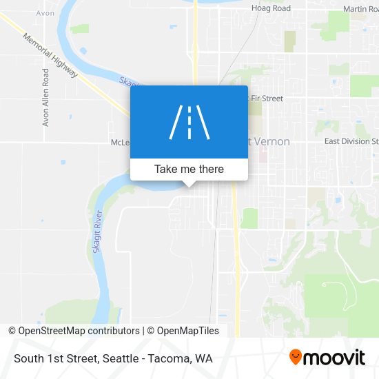 South 1st Street map
