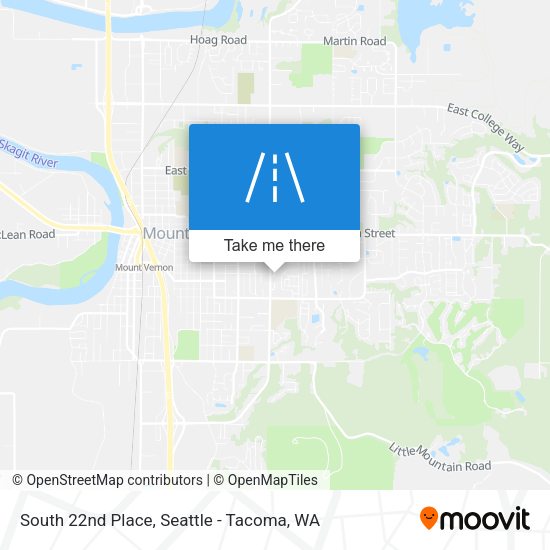 South 22nd Place map