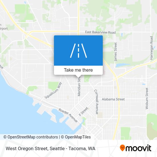 West Oregon Street map