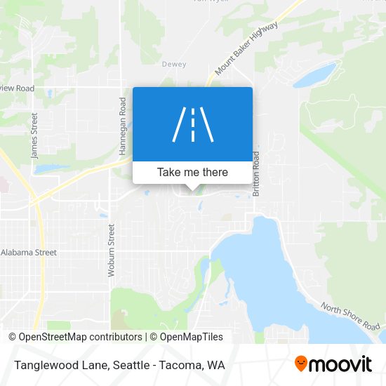 Tanglewood Lane map