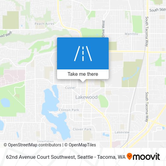 Mapa de 62nd Avenue Court Southwest