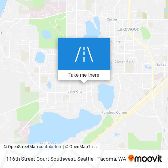 116th Street Court Southwest map