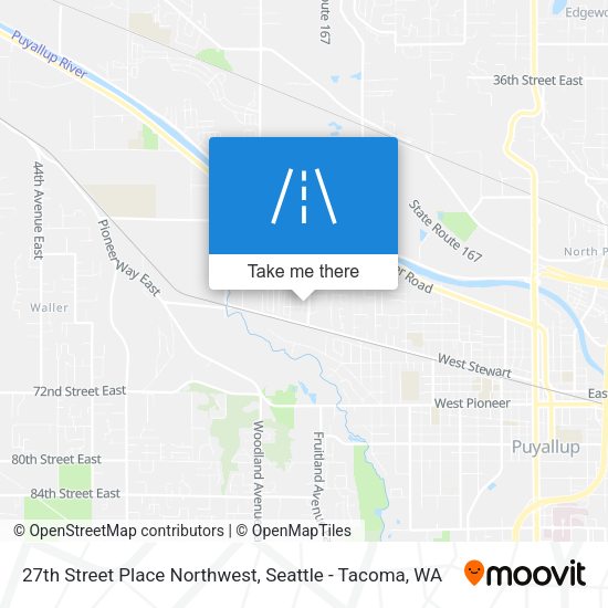 27th Street Place Northwest map