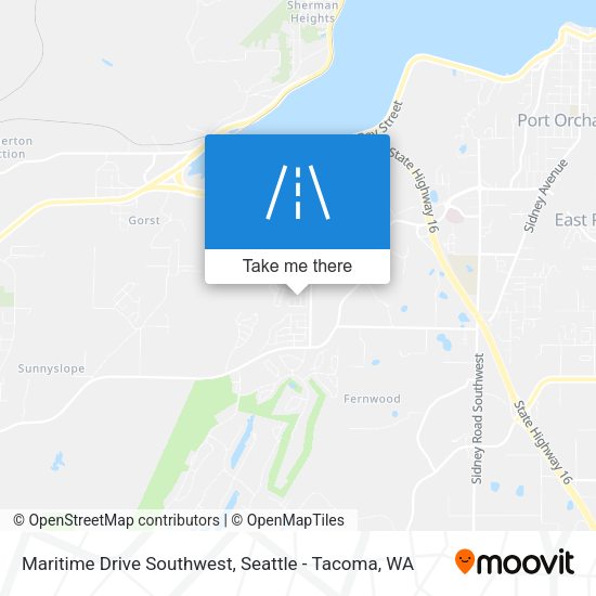 Maritime Drive Southwest map