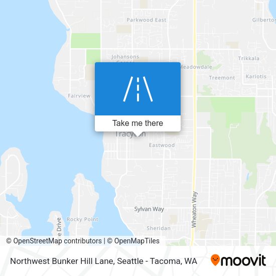 Northwest Bunker Hill Lane map