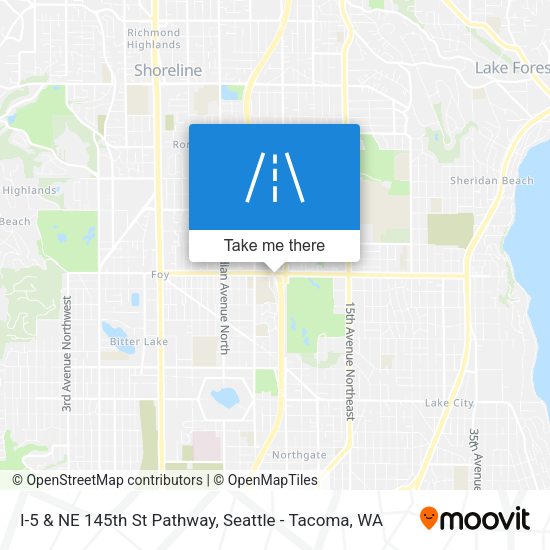 I-5 & NE 145th St Pathway map