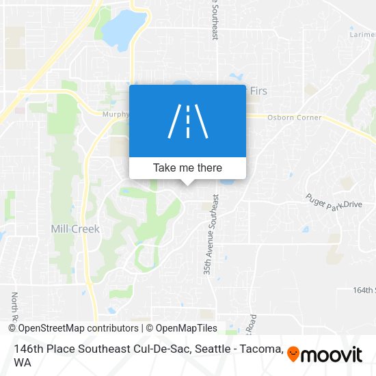 146th Place Southeast Cul-De-Sac map