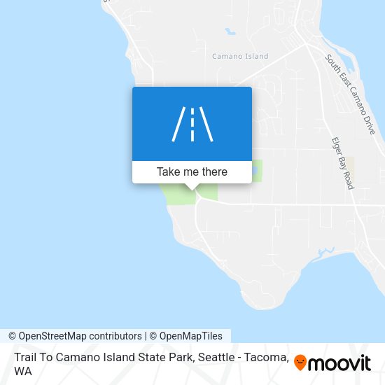 Trail To Camano Island State Park map