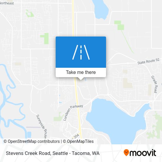 Stevens Creek Road map