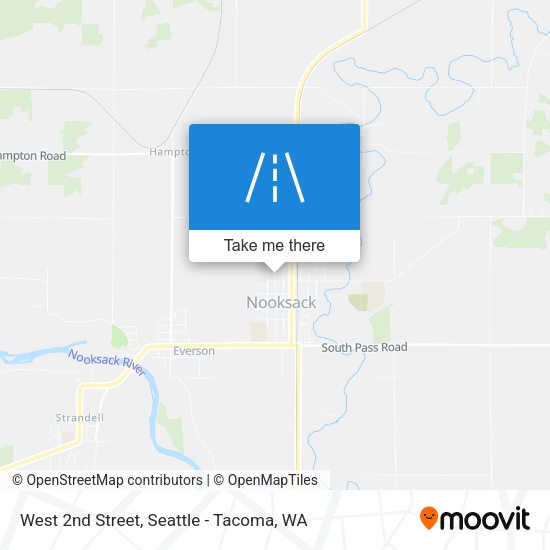 West 2nd Street map