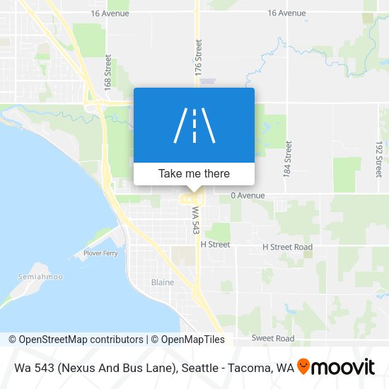 Mapa de Wa 543 (Nexus And Bus Lane)