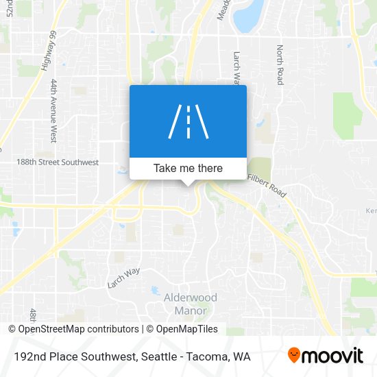 192nd Place Southwest map