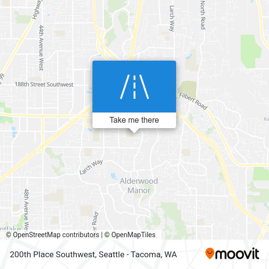 200th Place Southwest map