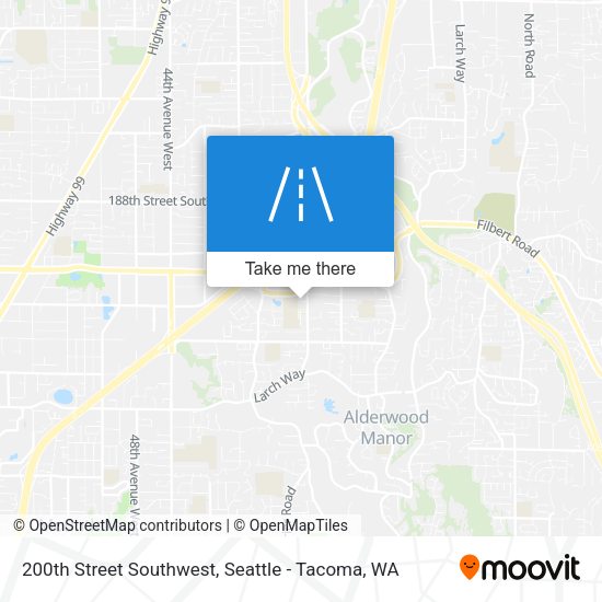 200th Street Southwest map