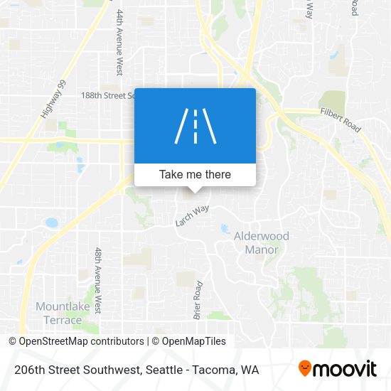 Mapa de 206th Street Southwest