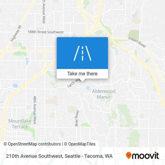 Mapa de 210th Avenue Southwest