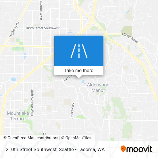 Mapa de 210th Street Southwest