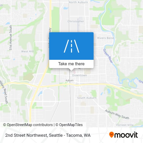 2nd Street Northwest map