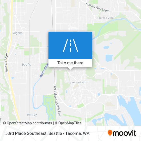53rd Place Southeast map