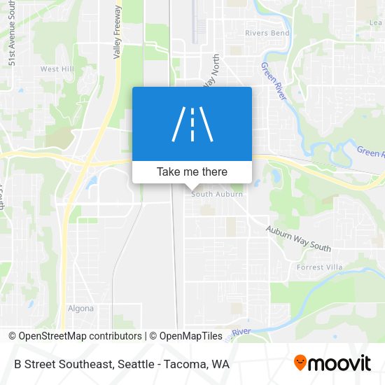 B Street Southeast map