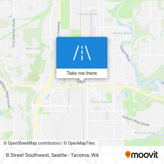 B Street Southwest map