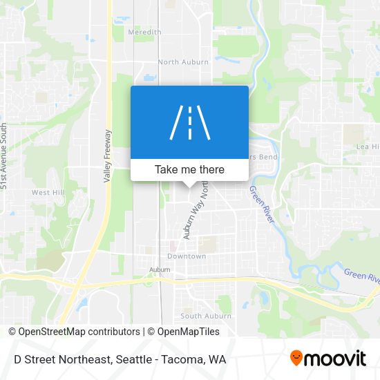 D Street Northeast map
