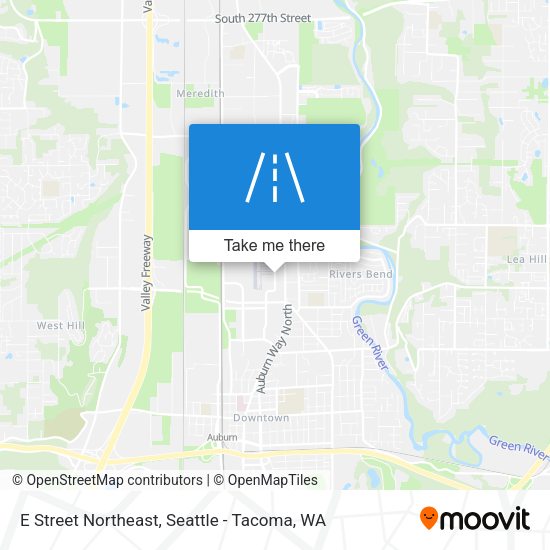 E Street Northeast map
